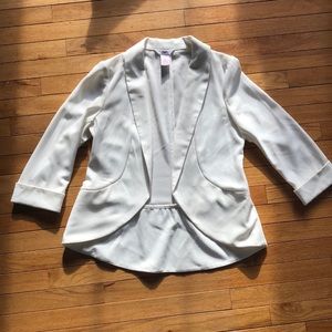 Candies white open front blazer